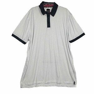New Kenneth Cole Men's Active Performance Golf Geometric Print Polo Size 1X‎